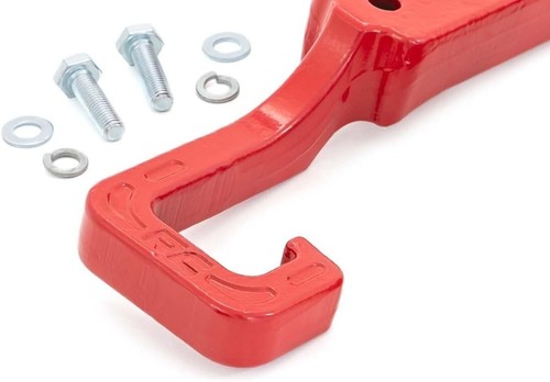 Heavy-Duty Forged Steel Tow Hooks for Jeep Grand Cherokee 15-22 - Red Finish - Picture 4 of 11