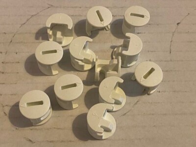 IKEA MALM HEMNES KOMPLEMENT NOCKENMUTTER weiß 119253 ORIGINAL ERSATZTEILE x 12