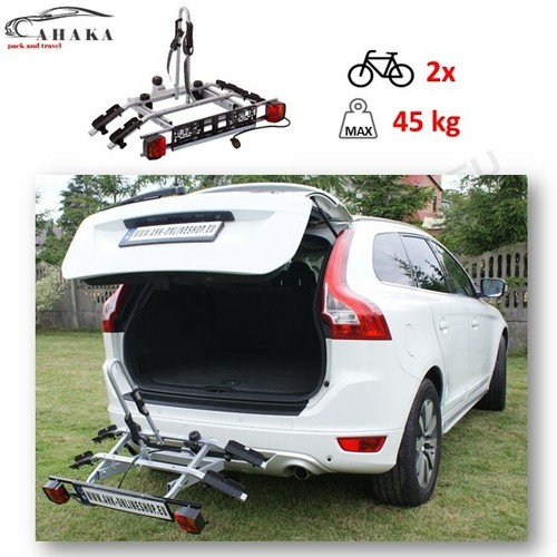 Towbar Mounted Tilting 2 Bike Rack Cycle Carrier Steel Hitch Platform