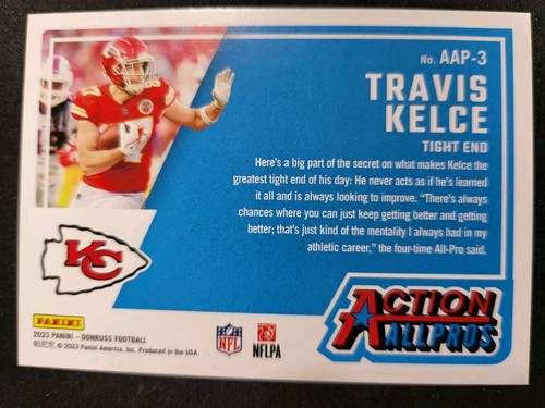 2023 Donruss Travis Kelce ACTION ALLPROS card #AAP-3 Chiefs - Picture 2 of 2