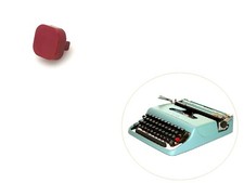 Red Tab Key for Olivetti Lettera 22 Typewriter Vtg Italian Original Tabulator S thumbnail