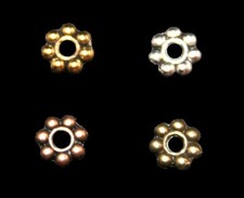 150pcs CUTE DAISY METAL 4mm SPACER BEADS