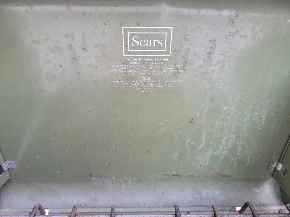 Estufa de campamento de 2 quemadores vintage Sears Roebuck modelo 476 82244 parrilla de barbacoa Foto 3 de 4