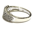 14k white gold .98ct VS1 H princess diamond anniversary cluster ring 3.7g size 7 — photo 4