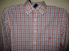 Men's Nautica Wrinkle Resistant Long Sleeve Button Down Shirt Size L Large