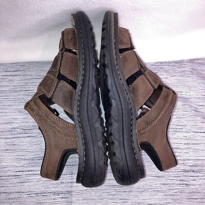 Vtg Skechers Fisherman Sandals Men\'s Size 11 Y2K Platform Brown Leather Chunky Vtg Skechers Fisherman Men main image 3