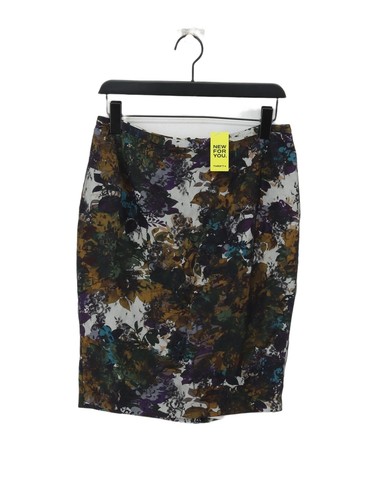 Next Women's Midi Skirt UK 12 White Viscose