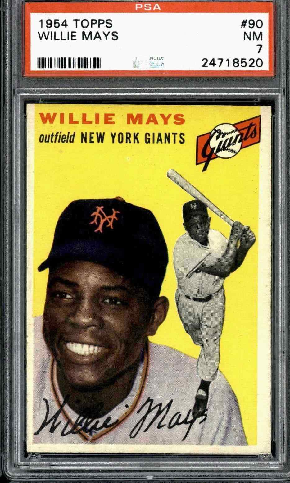 1954 Topps #90 Willie Mays - PSA 7