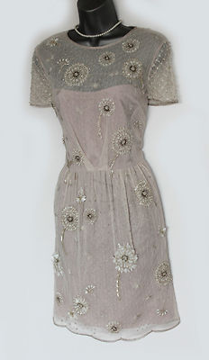 KAREN MILLEN Cream Dandelion Embellished Beaded Bridal Cocktail Dress UK16 | eBay KAREN MILLEN Cream Dandelion Embellished Beaded Bridal Cocktail Dress UK16 | eBay
