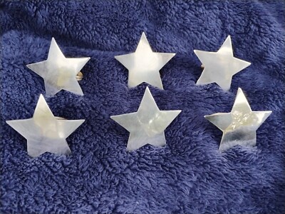 Silver Star Napkin Rings Set Of 6, Star Measures 2 X 2'' Made In India, Pier 1?