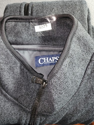 Chaps Vest Mens XL Gray Full Zip Pocket Outdoor Sleeveless Golf Band Collar - Picture 20 of 22