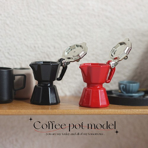 Miniature Kitchen Decor for Dolls Coffee Maker Dollhouse Pot Model Toy