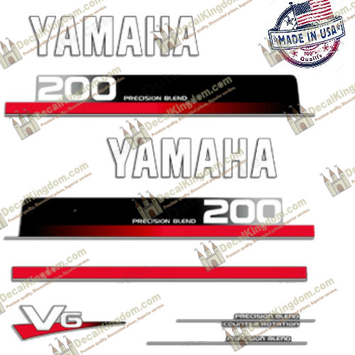 Yamaha 1990 Precision Blend Outboard Engine Decal (Multiple HP) 3M Marine Grade - Picture 1 of 8