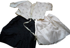 VINTAGE  1950s White SATIN and LACE TRIMMED Infant BONNET For LARGER DOLLS