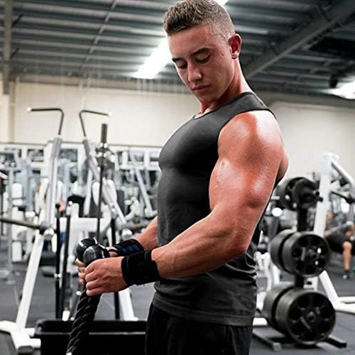 Mens Gym Muscle Singlets Workout Tank Top Bodybuilding Sleeveless Tee - Picture 6 of 30