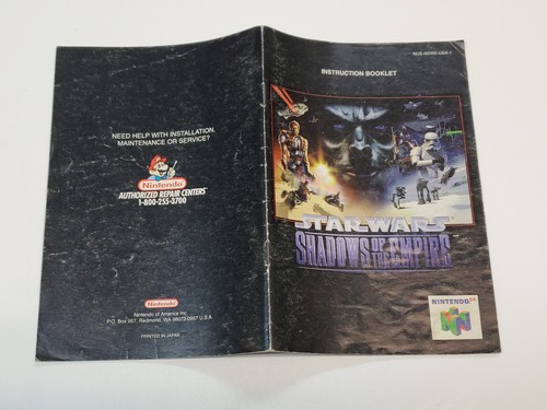 Star Wars Shadows of the Empire N64 Nintendo 64 Auténtico Manual Solo *desuso - Imagen 10 de 16