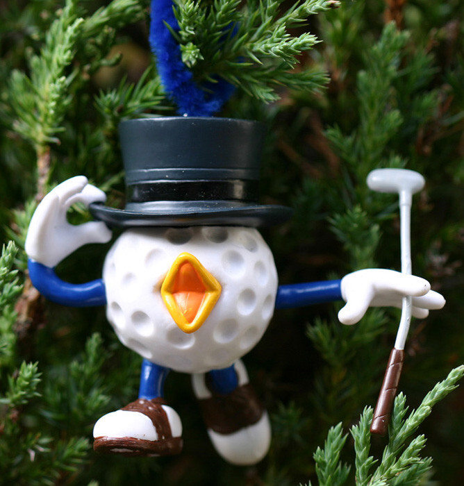 Character Birdie Golf Ball Christmas Tree Orament