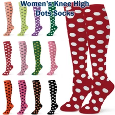 Spotlight Hosiery Elite Quality Soft Cotton Women's Polka Dots Knee Highs Socks