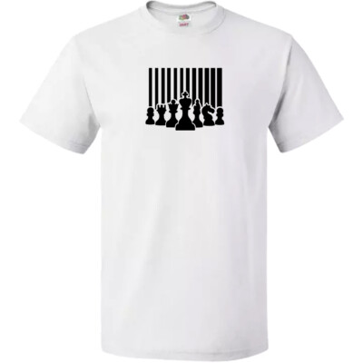 Herren Schachtisch König Königin T-Shirts normale Passform Baumwolle Weihnachtsgeschenk Streetwear