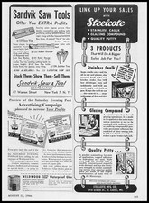 1946 Sandvik Saw & Tool Corp. New York Raker Gauge Jointer Tool Vintage Print Ad