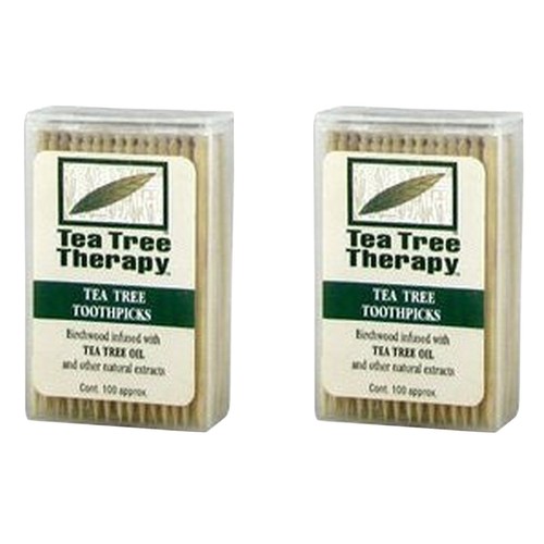 Teebaumtherapie - Teebaum & Menthol Zahnstocher (100 Stück) (2er Pack) - Bild 3 von 9