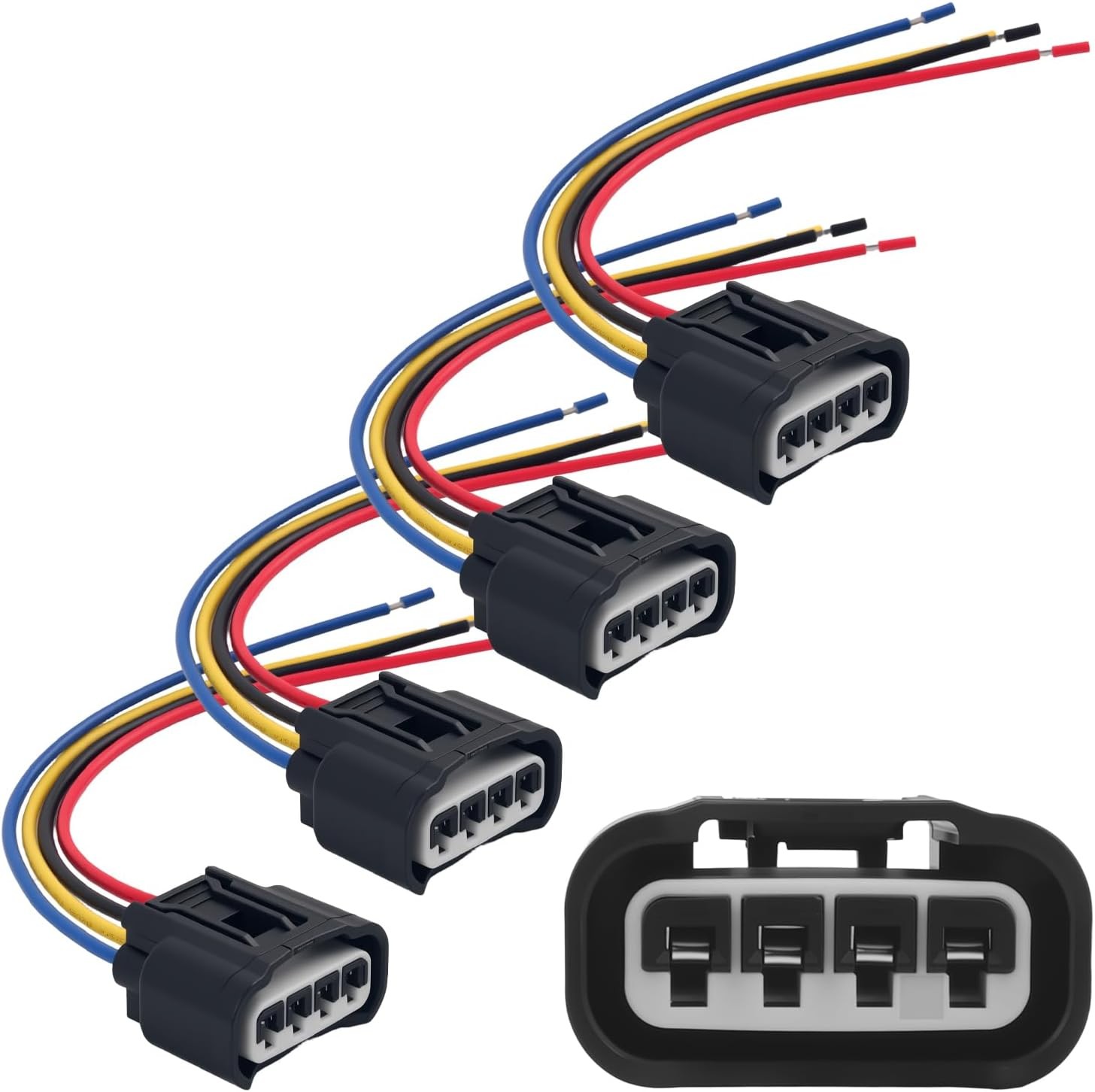 4PCS Ignition Coil Connector Plug OEM#90980-11885,Female 4 Wire Ignition Coil Wi