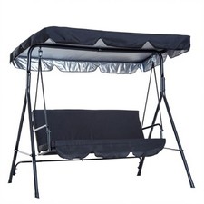 Swing Canopy Top, 3 Seat Outdoor Patio Swing Canopy Cover for Porch Patio Gar...