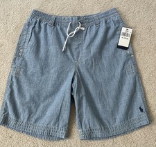 NWT Polo Ralph Lauren Boys Chambray Shorts XL 18-20 Blue