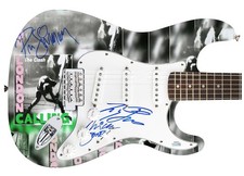 The Clash Signed Fender 1/1 London Calling Lp Cd Graphics Photo Guitar ACOA