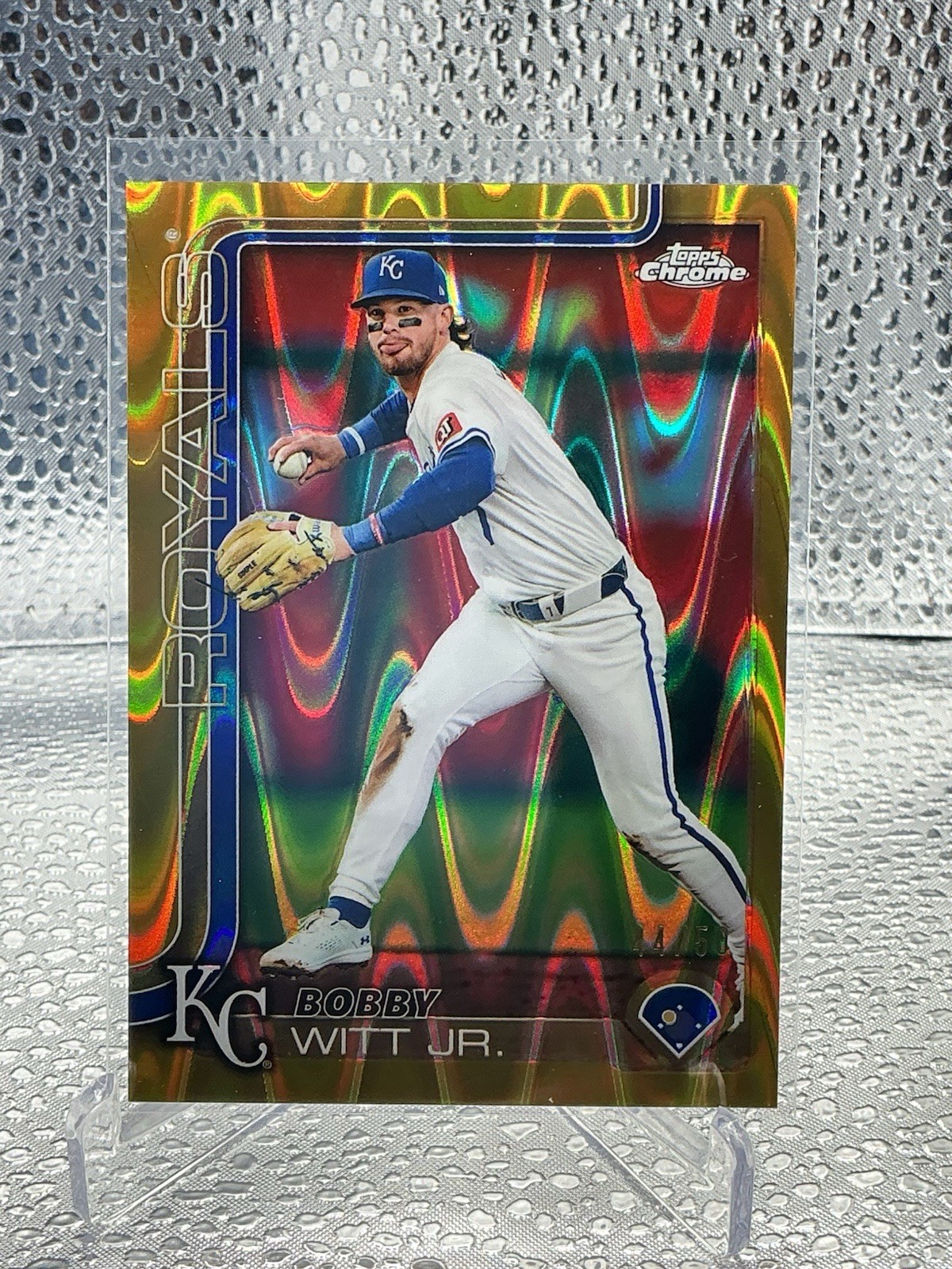 2025 Topps Chrome - Bobby Witt Jr. #93 Gold RayWave Refractor /50