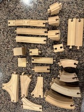 Lot Thomas /Brio Compatible Wooden Train Tracks Lot Of 80 Tracks  Switches