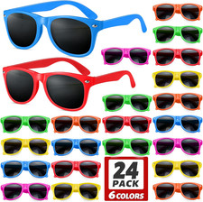 Kids Sunglasses Party Favors, 24Pack Neon Sunglasses for Kids,Boys and Girls, G