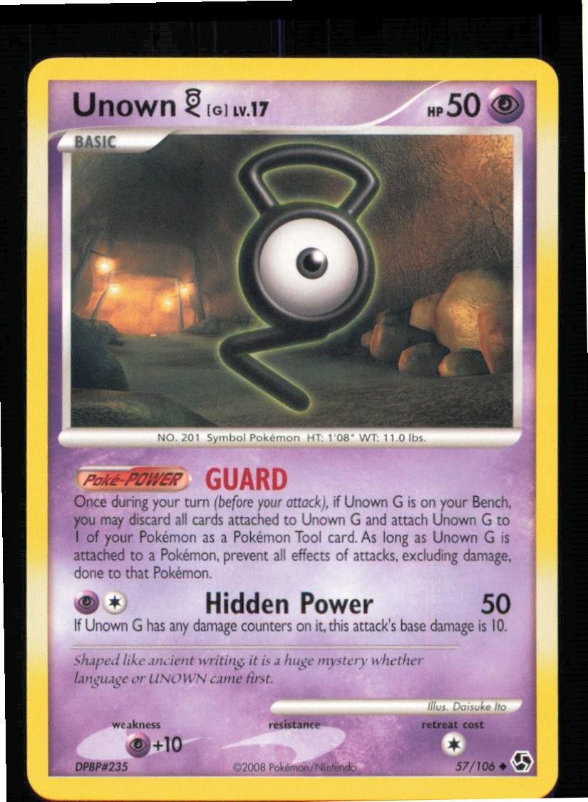 Unown [G] 57/106 Uncommon Great Encounters Pokemon Lightly Played