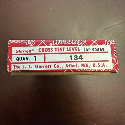 Vintage Starrett No. 134 Cross Test Level and Plumb - NM-w/Original Box