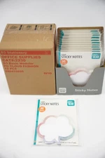 New Case Of 12 Packs Pen + Gear Cloud Sticky Notes 60 Sheets Each 720 total