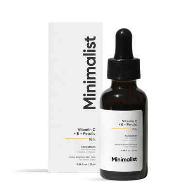 Minimalist Vitamin C+E+Ferulic Acid 16% Face Serum for 0.68 Fl Oz (Pack of 1)
