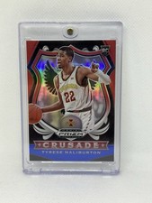 2020 Prizm Draft Picks Red White Blue Crusade Tyrese Haliburton Rookie RC #90