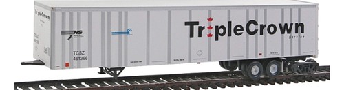 Remolque de carretera Bowser HO 40812 53' montado blanco, Norfolk Southern/Conrail #461366 | Zustand: New