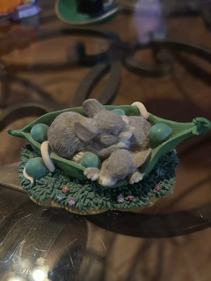 Silvestri Charming Tails Mice Two Peas In A Pod Figurine Dean Griff Whimsical 