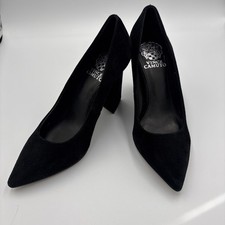 Vince Camuto Suede Pointed Toe Block Heel Pumps Women s 7M