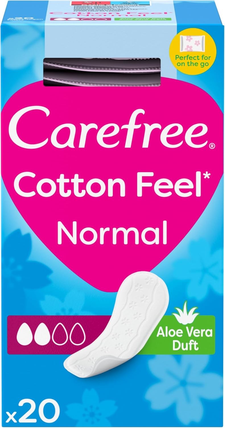 Carefree Panty Liners Breathable Aloe, Packaging May Vary, 20 Count