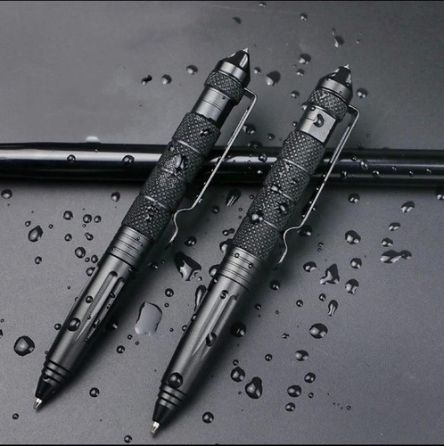 1 pcs Tactical Pen Aluminum Self Defense with Glass Breaker Pen Write Black Pen - Bild 4 von 8