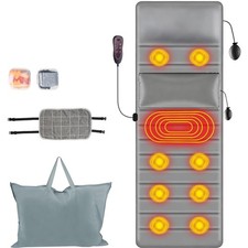Full Body Massage Mat with Heat, 10 Vibration Motors  3 Timers, Includes Inf...