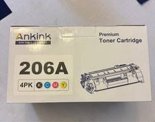 4-pk Toner for HP 206A W2110A Color Laserjet Pro MFP M283cdw M282 M255dw