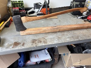 True Temper Flint Edge Kelly Works Axe with brand new 32” Hoffman Hickory handle