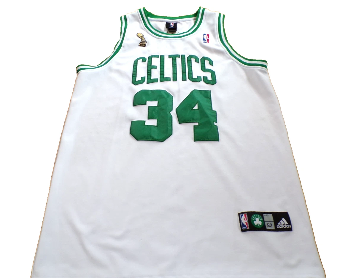 VINTAGE NBA FINALS BOSTON CELTICS PAUL PIERCE WHITE JERSEY SIZE 52