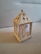 Christmas decoration, Glowing wooden lamp