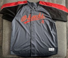 Arizona Diamondbacks Dynasty Jersey Grey/ Black/ Red Size XXL