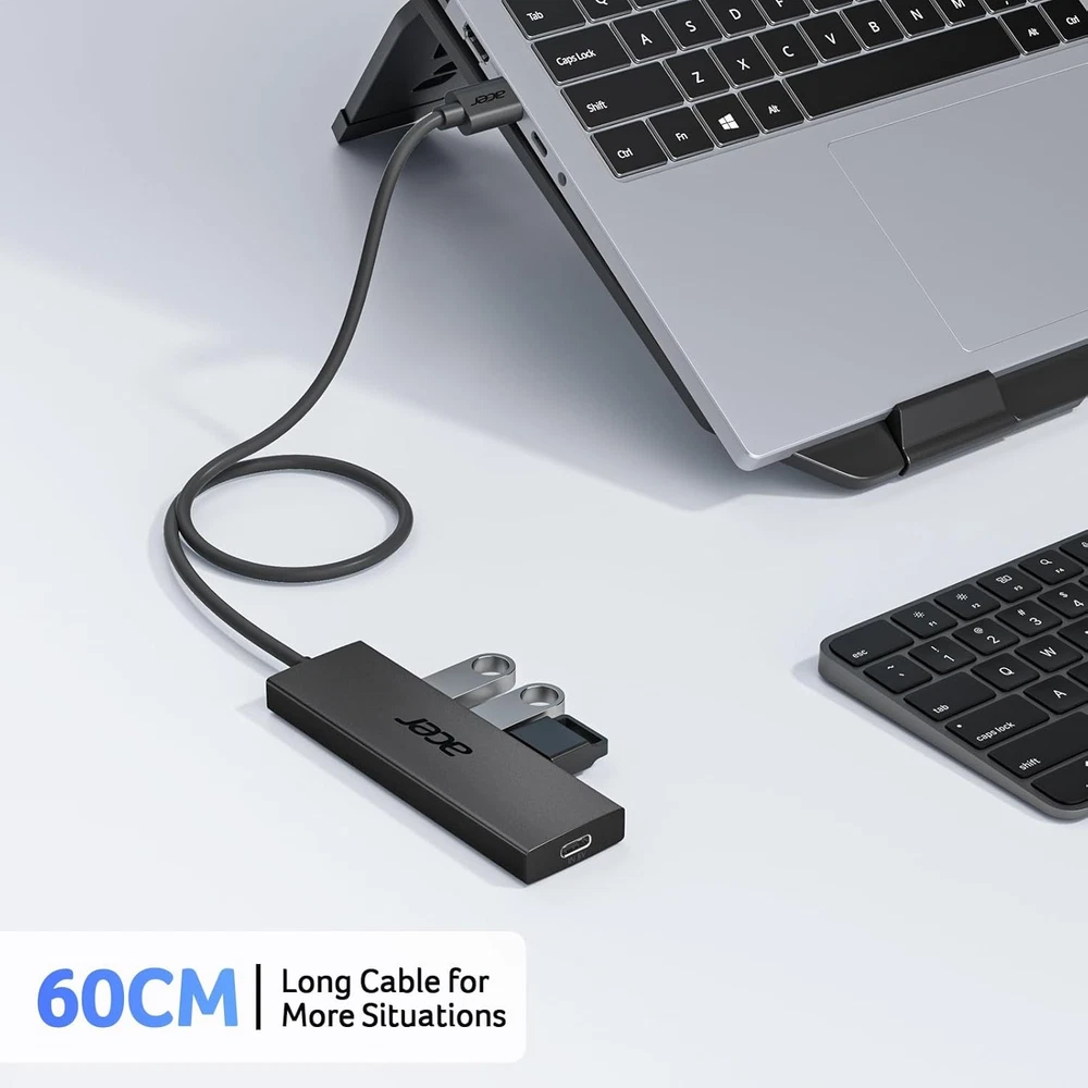Acer 4-Port USB 3.0 Hub with 2ft Cable in Black