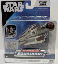 RARE Star Wars Micro Galaxy Squadron Mace Windu's Jedi Starfighter 0170